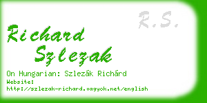 richard szlezak business card